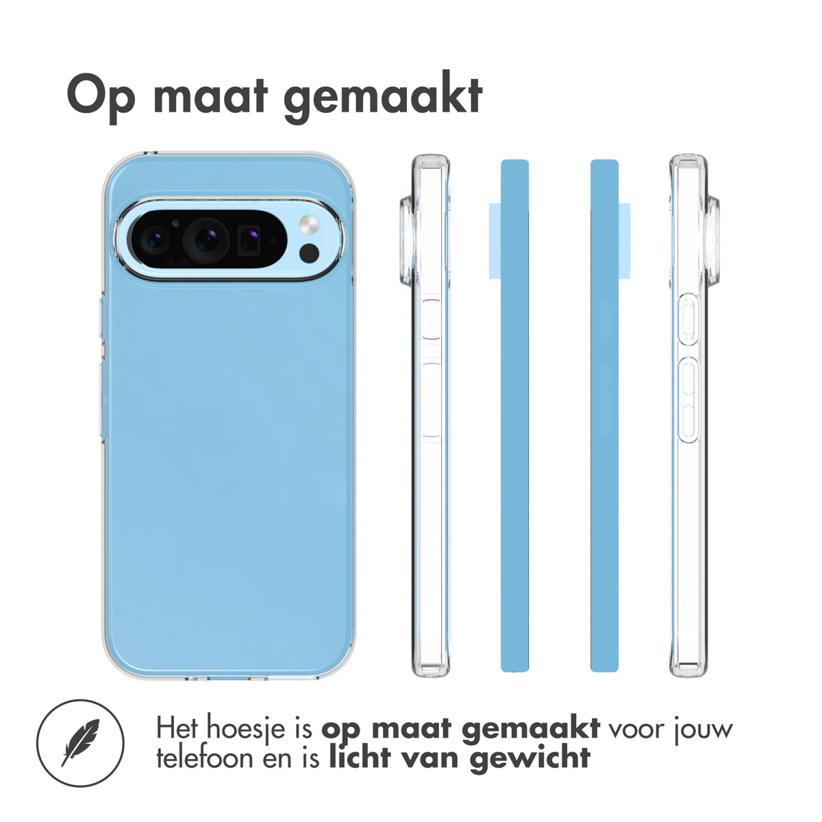 Accezz Clear Backcover Google Pixel 9 / 9 Pro - Transparant - Afbeelding 4