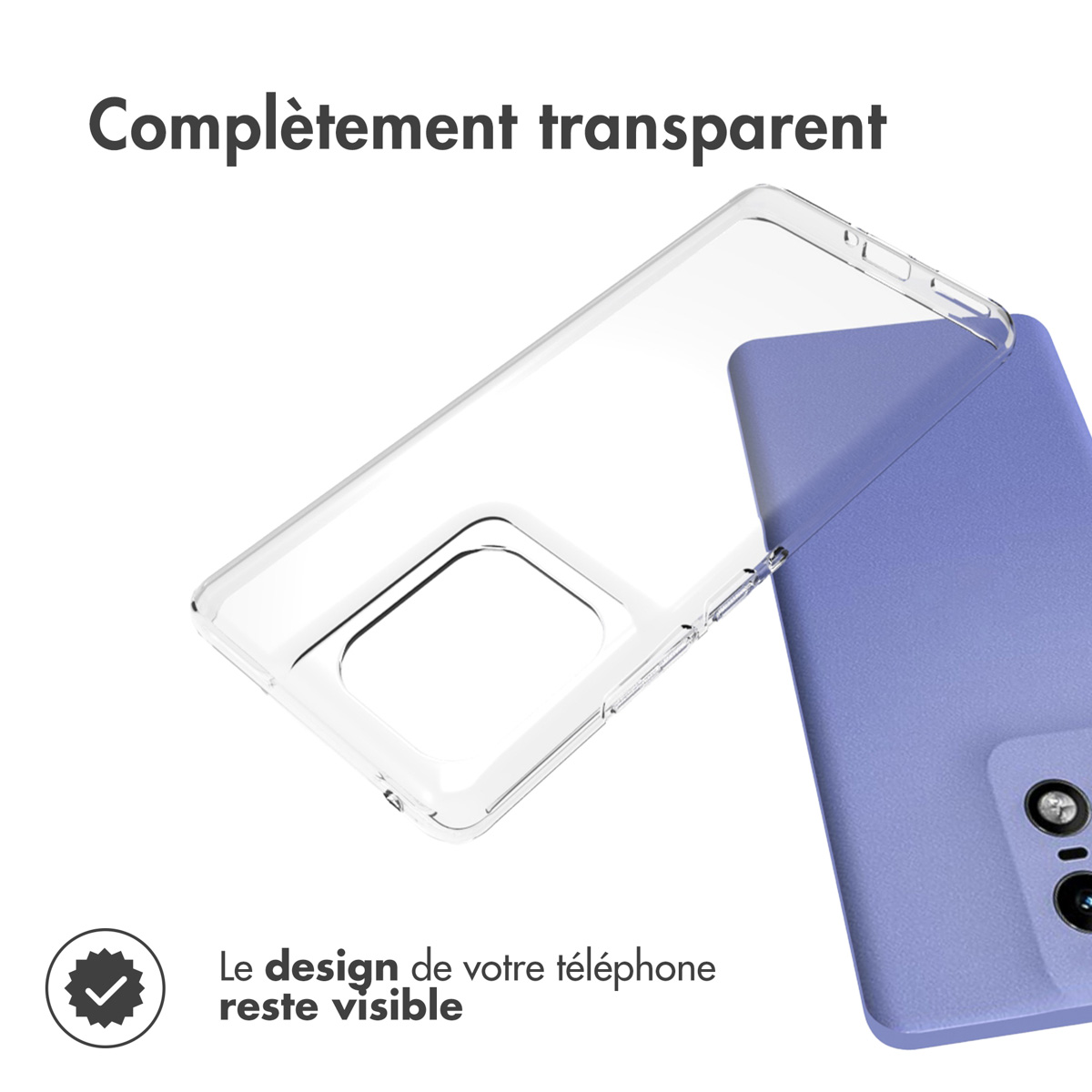 Accezz Clear Backcover Motorola Edge 50 Pro - Transparant - Afbeelding 5