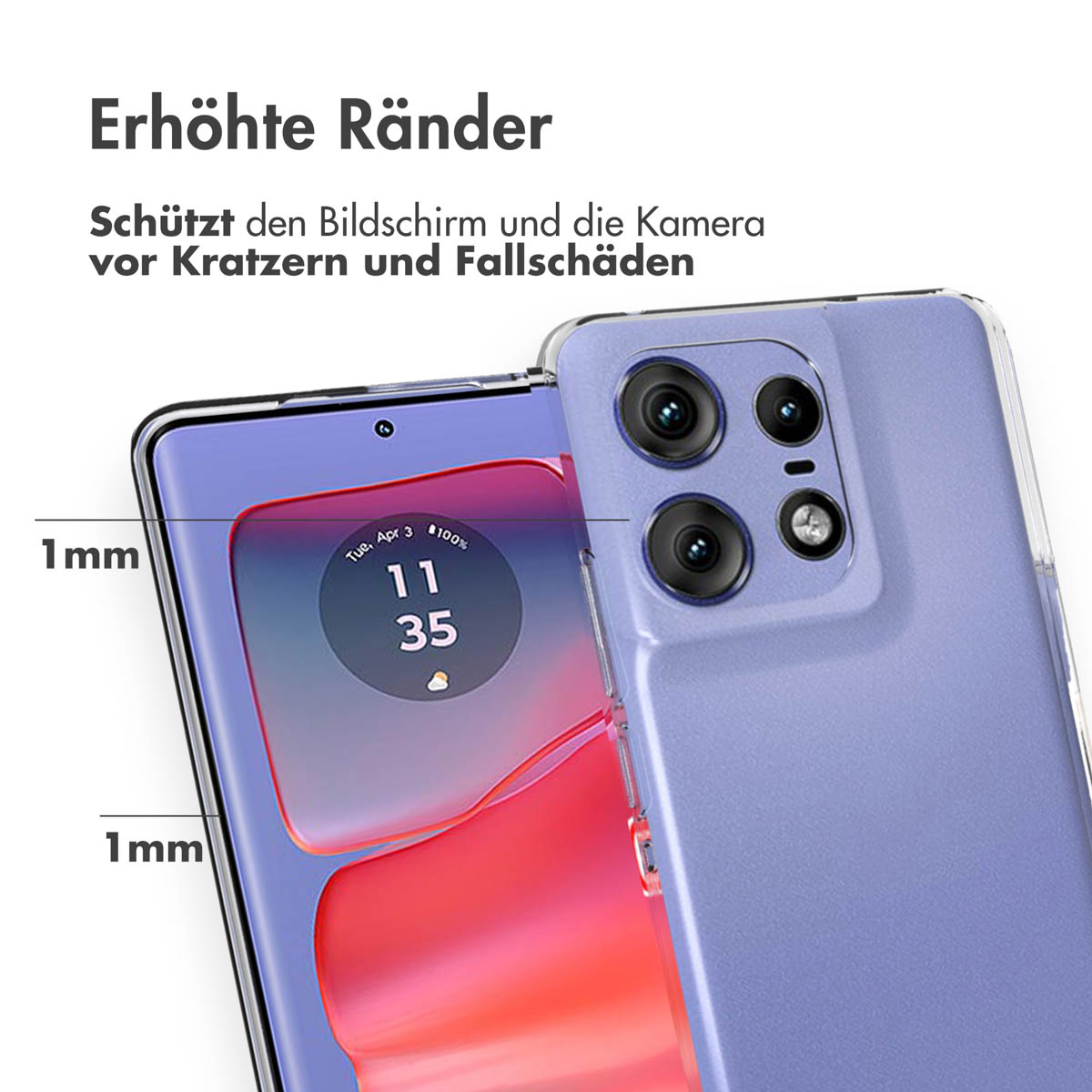 Accezz Clear Backcover Motorola Edge 50 Pro - Transparant - Afbeelding 7