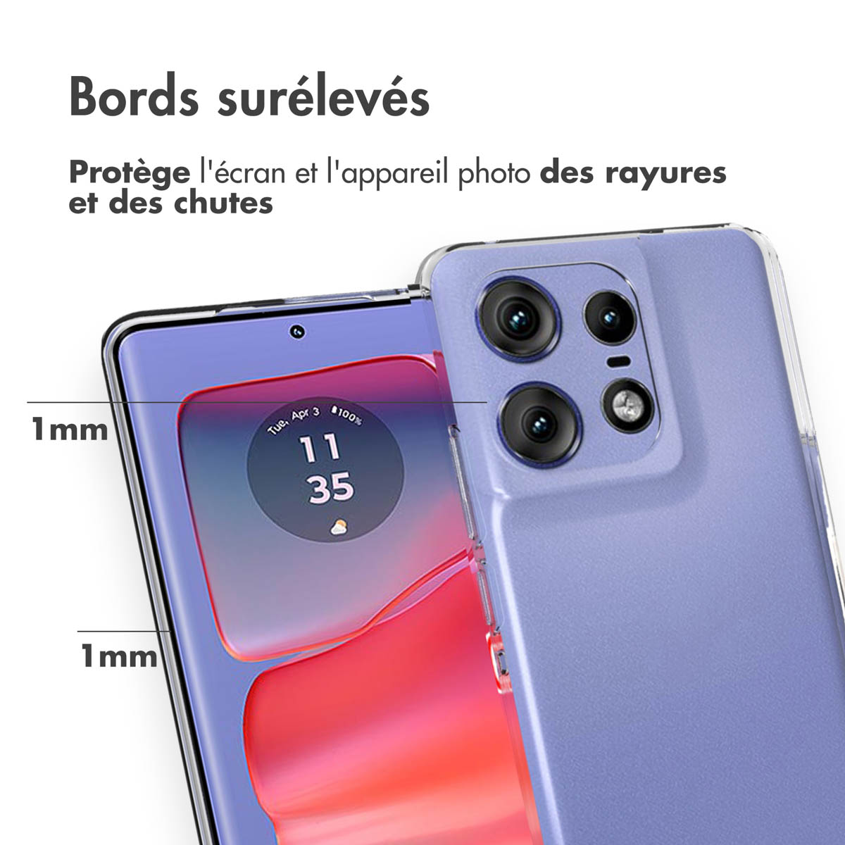 Accezz Clear Backcover Motorola Edge 50 Pro - Transparant - Afbeelding 8