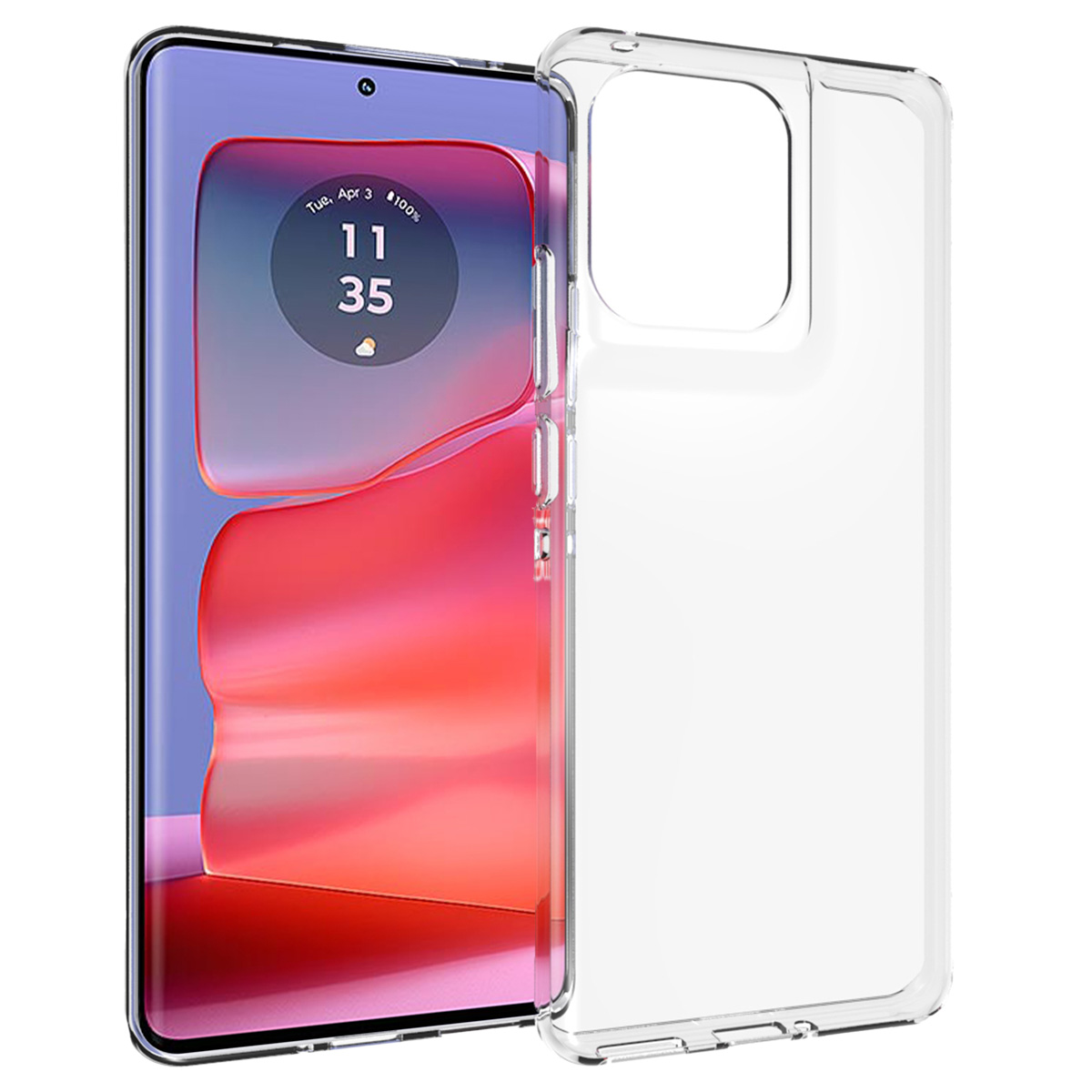 Accezz Clear Backcover Motorola Edge 50 Pro - Transparant - Afbeelding 3