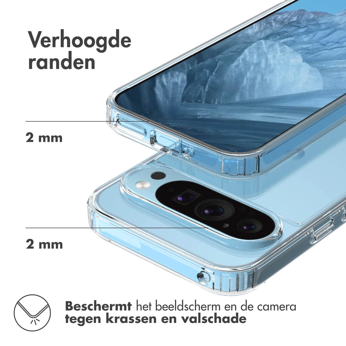 Accezz Xtreme Impact Backcover Google Pixel 9 / 9 Pro – Transparant