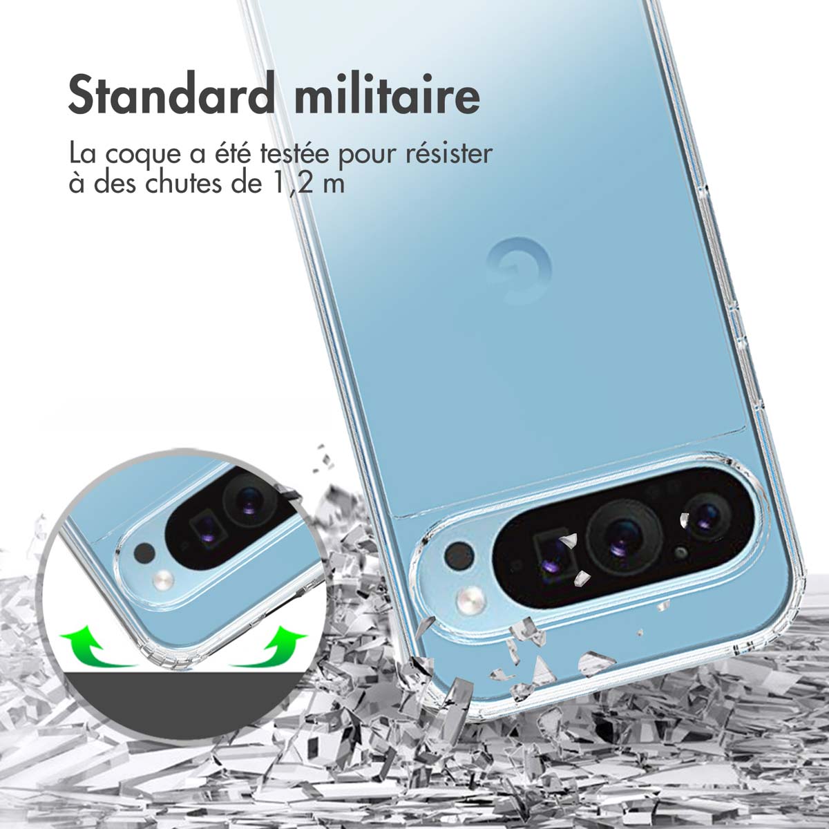 Accezz Xtreme Impact Backcover Google Pixel 9 / 9 Pro - Transparant - Afbeelding 6