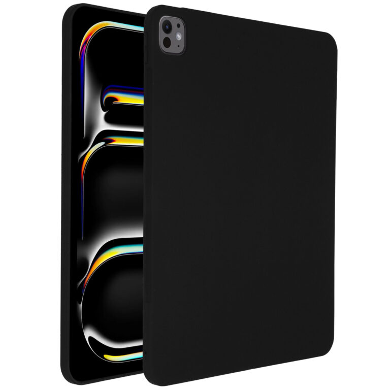 Accezz Liquid Silicone Backcover met penhouder Apple iPad Pro 13 (2024) M4 - Zwart - Afbeelding 7