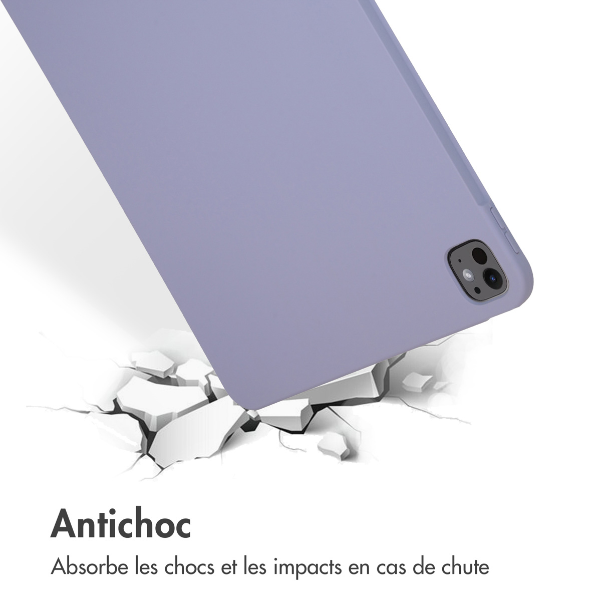 Accezz Liquid Silicone Backcover met penhouder Apple iPad Pro 13 (2025) M5 / (2024) M4 - Lila - Afbeelding 9