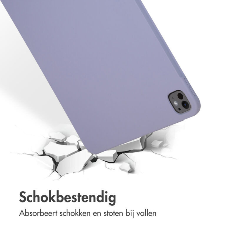 Accezz Liquid Silicone Backcover met penhouder Apple iPad Pro 13 (2024) M4 - Lila - Afbeelding 9