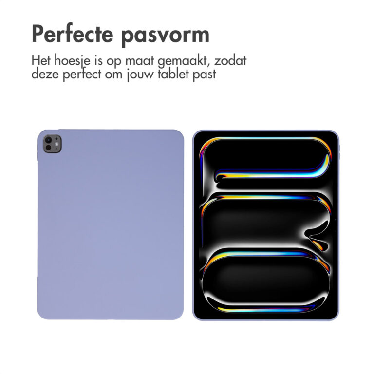 Accezz Liquid Silicone Backcover met penhouder Apple iPad Pro 13 (2024) M4 - Lila - Afbeelding 8