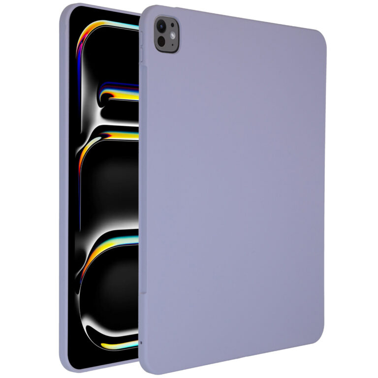 Accezz Liquid Silicone Backcover met penhouder Apple iPad Pro 13 (2024) M4 - Lila - Afbeelding 7