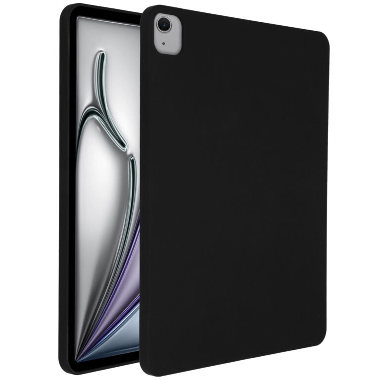 Accezz Liquid Silicone Backcover met penhouder Apple iPad Air 13 inch (2025) M3 / (2024) M2 - Zwart - Afbeelding 7