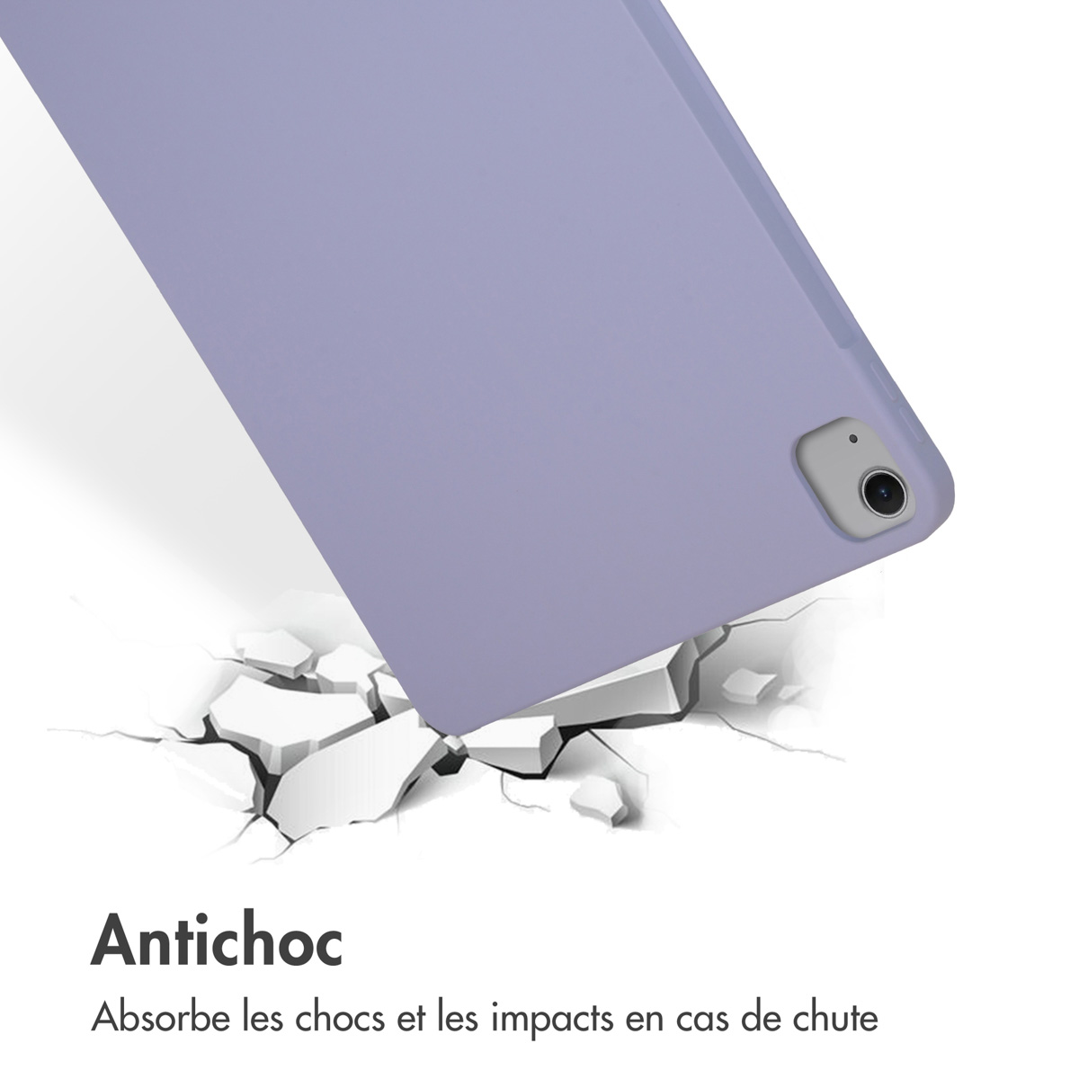 Accezz Liquid Silicone Backcover met penhouder Apple iPad Air 13 inch (2025) M3 / (2024) M2 - Lila - Afbeelding 7