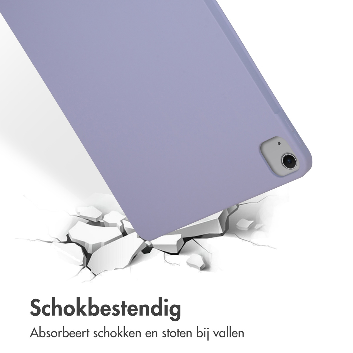 Accezz Liquid Silicone Backcover met penhouder Apple iPad Air 13 inch (2025) M3 / (2024) M2 - Lila - Afbeelding 8