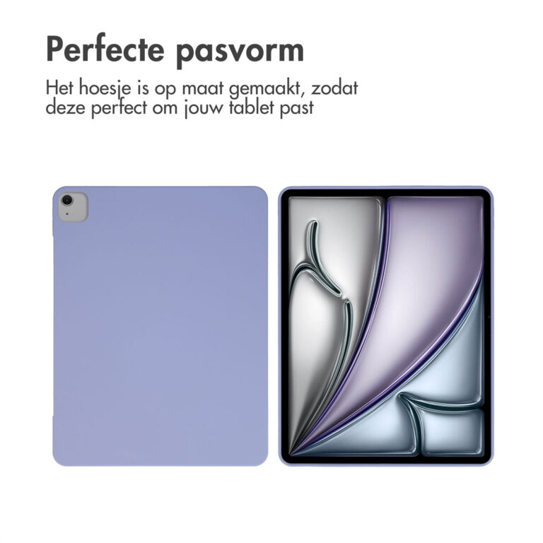 Accezz Liquid Silicone Backcover met penhouder Apple iPad Air 13 inch (2025) M3 / (2024) M2 - Lila - Afbeelding 8