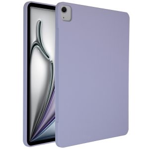 Accezz Liquid Silicone Backcover met penhouder Apple iPad Air 13 inch (2025) M3 / (2024) M2 - Lila