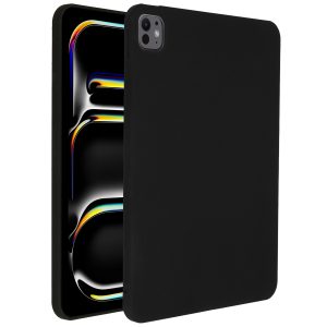 Accezz Liquid Silicone Backcover met penhouder Apple iPad Pro 11 (2025) M5 / (2024) M4 - Zwart