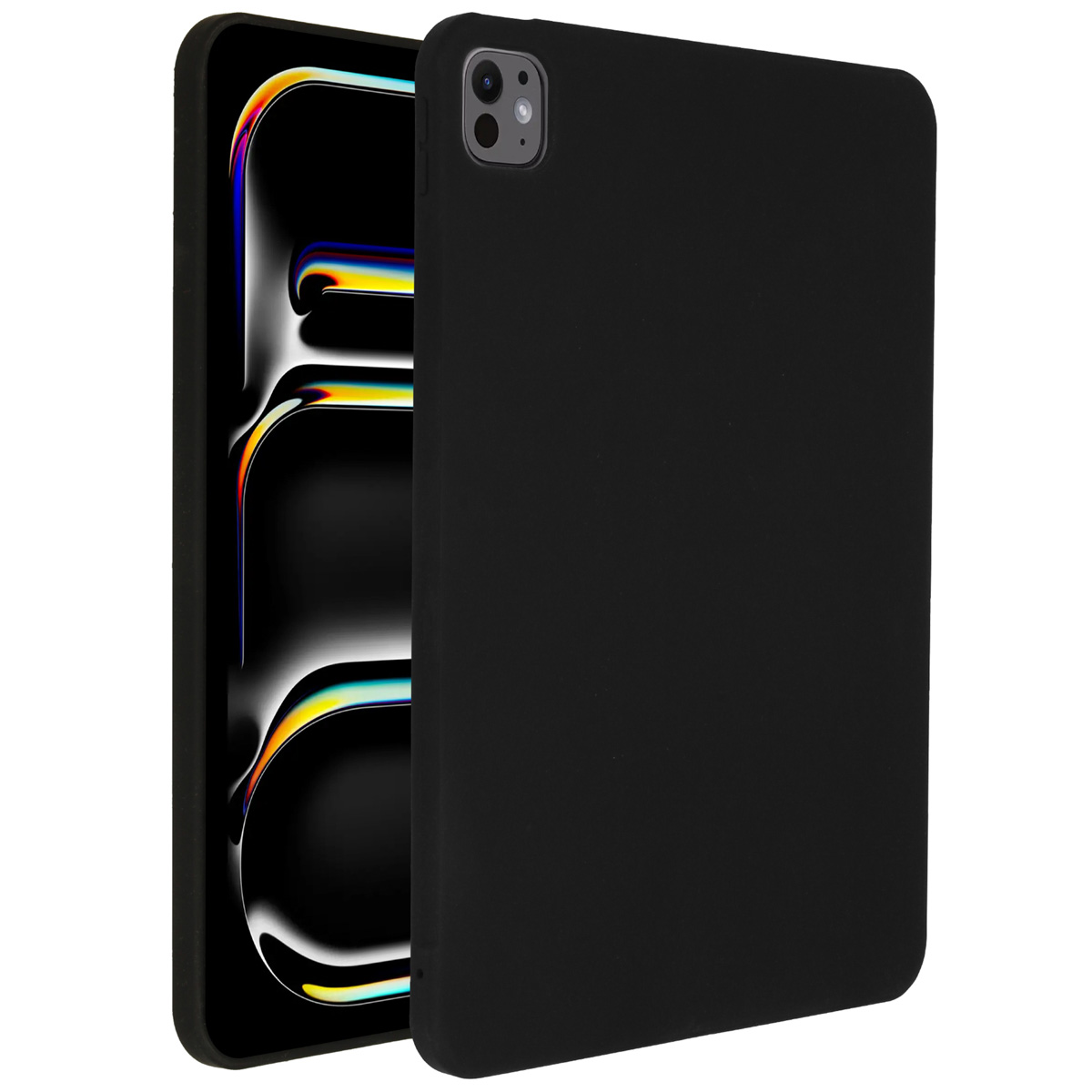 Accezz Liquid Silicone Backcover met penhouder Apple iPad Pro 11 (2025) M5 / (2024) M4 - Zwart - Afbeelding 7