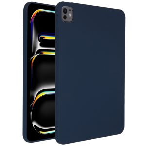 Accezz Liquid Silicone Backcover met penhouder Apple iPad Pro 11 (2025) M5 / (2024) M4 - Donkerblauw