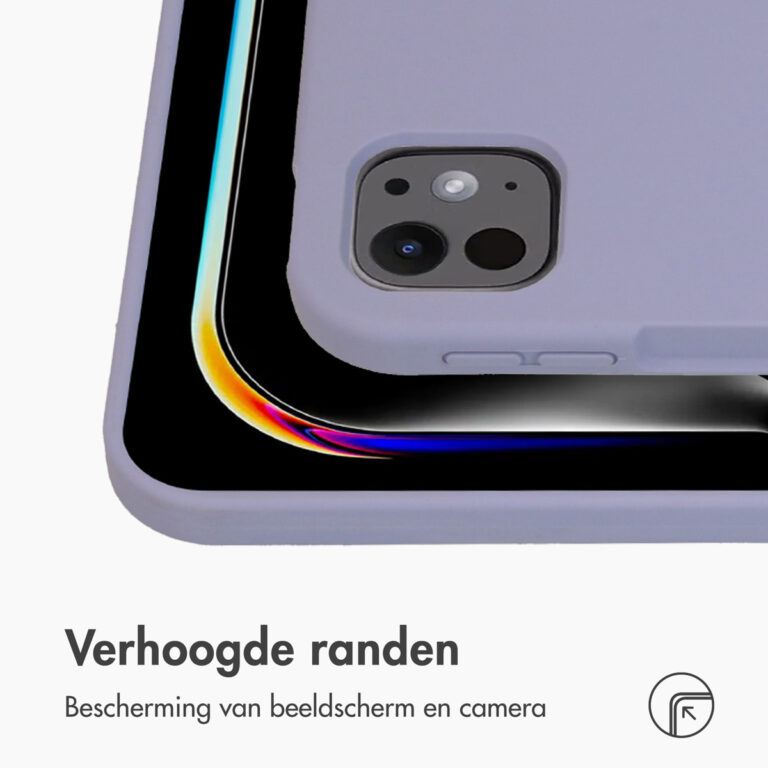 Accezz Liquid Silicone Backcover met penhouder Apple iPad Pro 11 (2024) M4 - Lila - Afbeelding 10