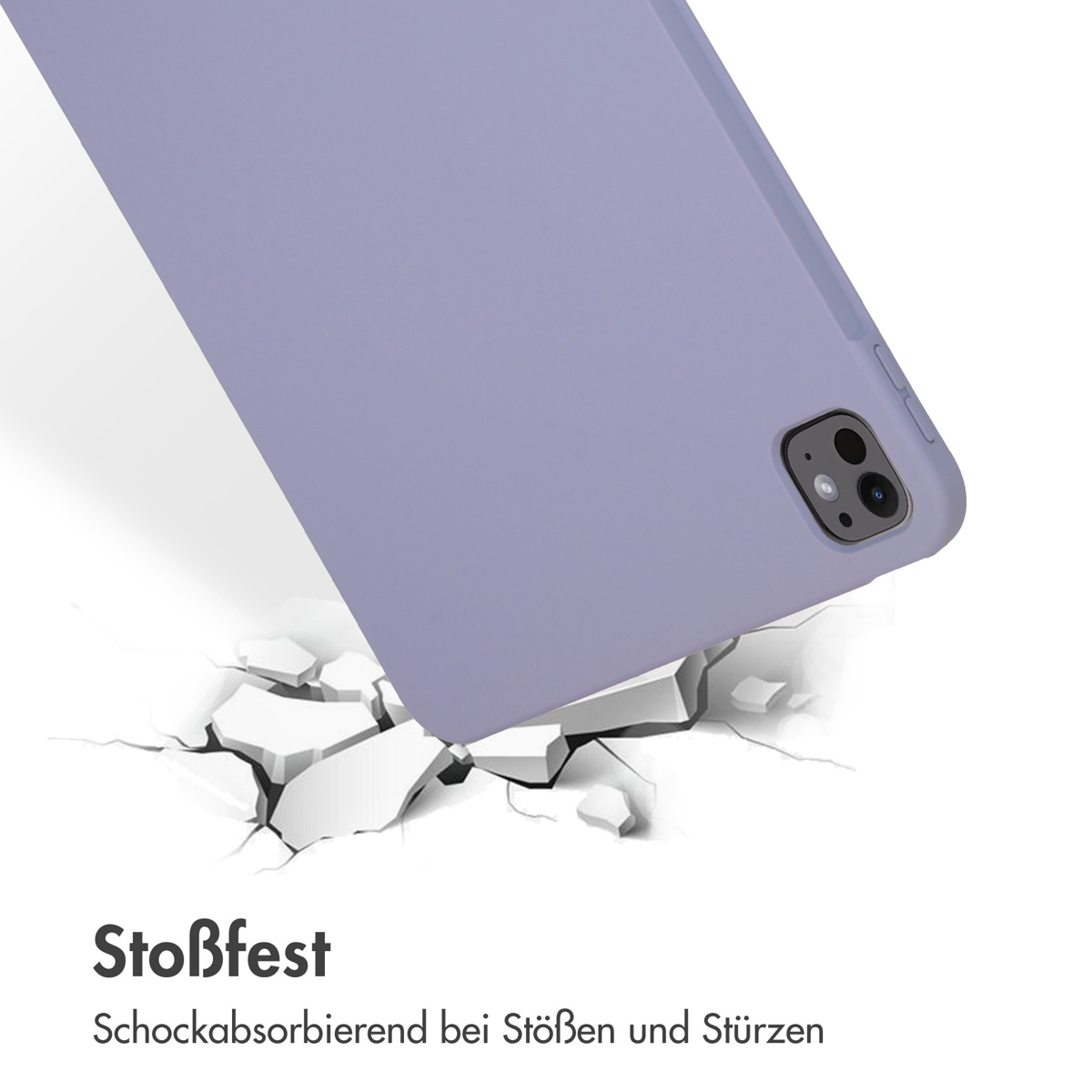 Accezz Liquid Silicone Backcover met penhouder Apple iPad Pro 11 (2025) M5 / (2024) M4 - Lila - Afbeelding 9