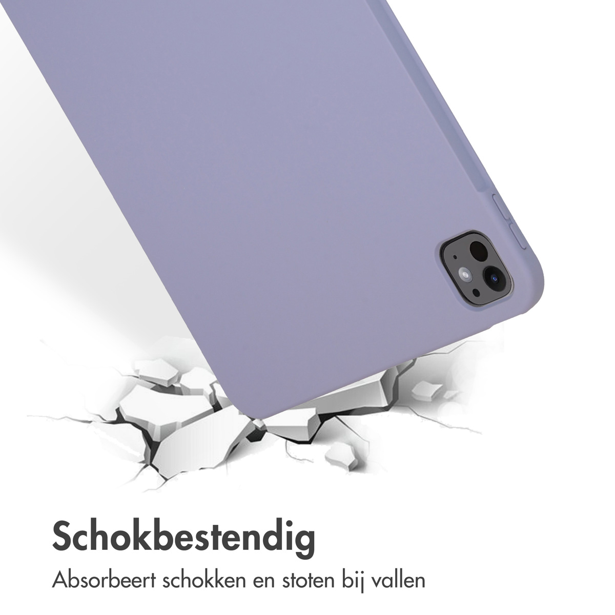 Accezz Liquid Silicone Backcover met penhouder Apple iPad Pro 11 (2025) M5 / (2024) M4 - Lila - Afbeelding 9