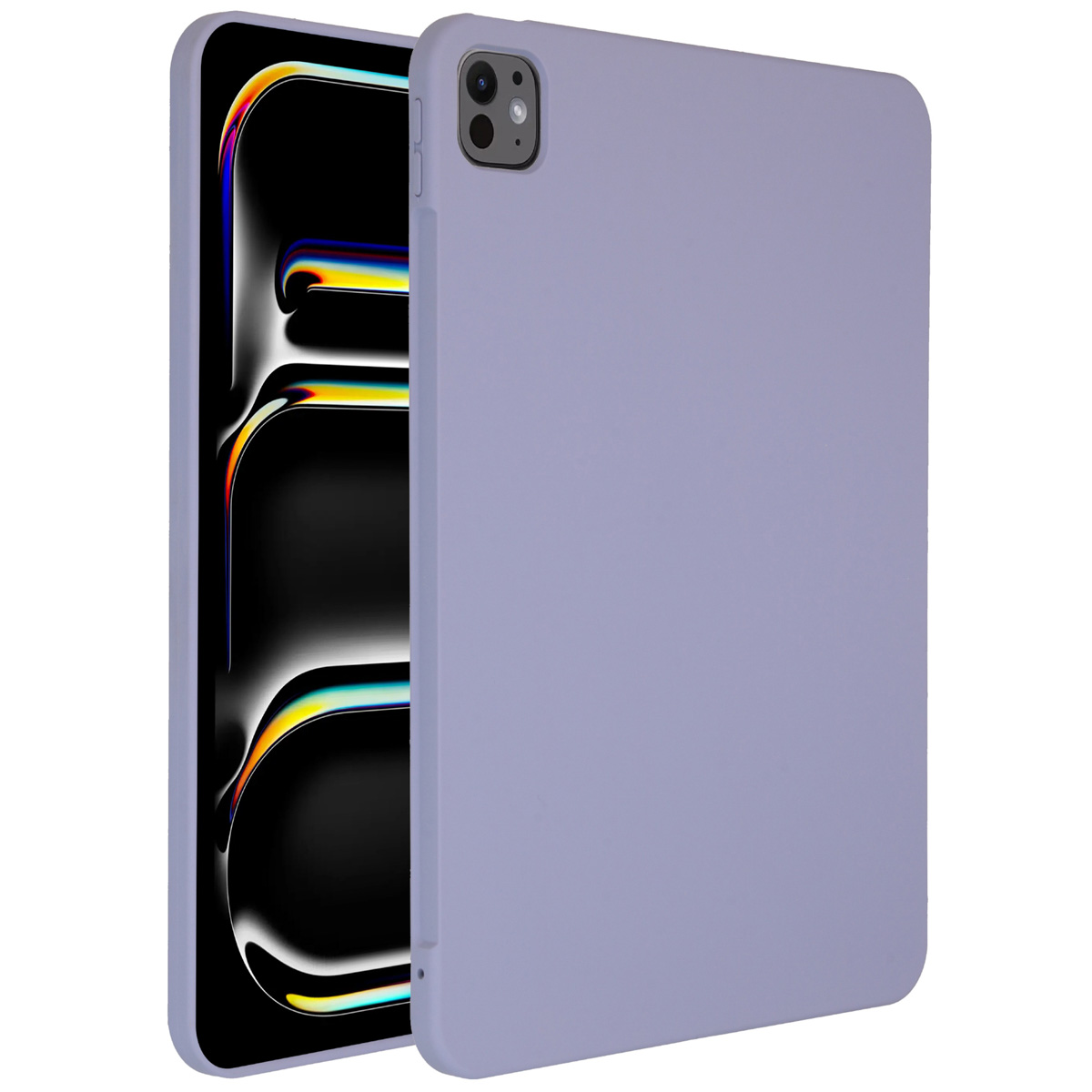 Accezz Liquid Silicone Backcover met penhouder Apple iPad Pro 11 (2025) M5 / (2024) M4 - Lila - Afbeelding 3