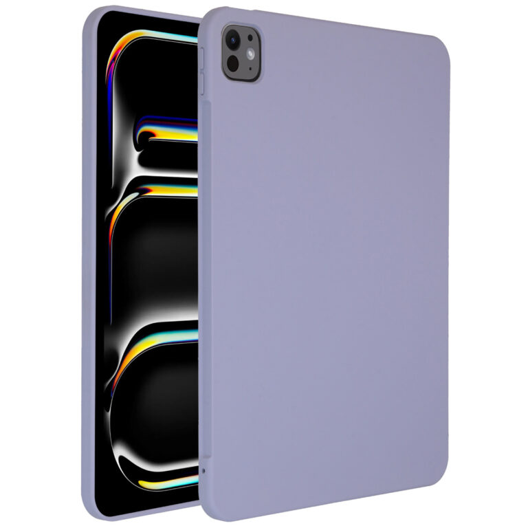 Accezz Liquid Silicone Backcover met penhouder Apple iPad Pro 11 (2024) M4 - Lila - Afbeelding 7
