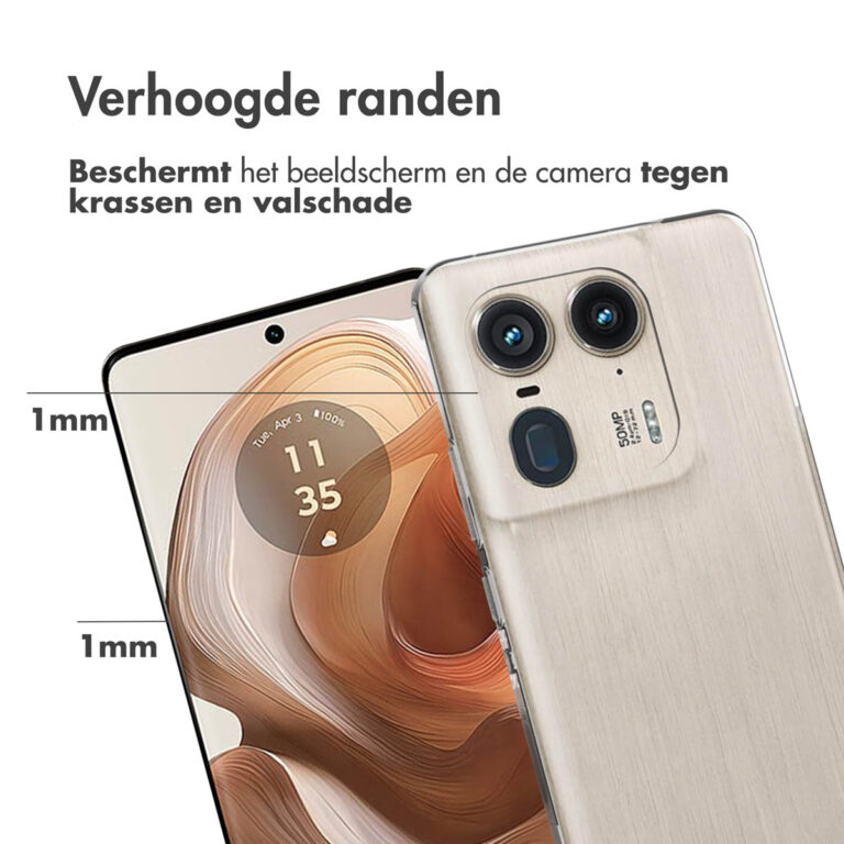 Accezz Clear Backcover Motorola Edge 50 Ultra - Transparant - Afbeelding 4