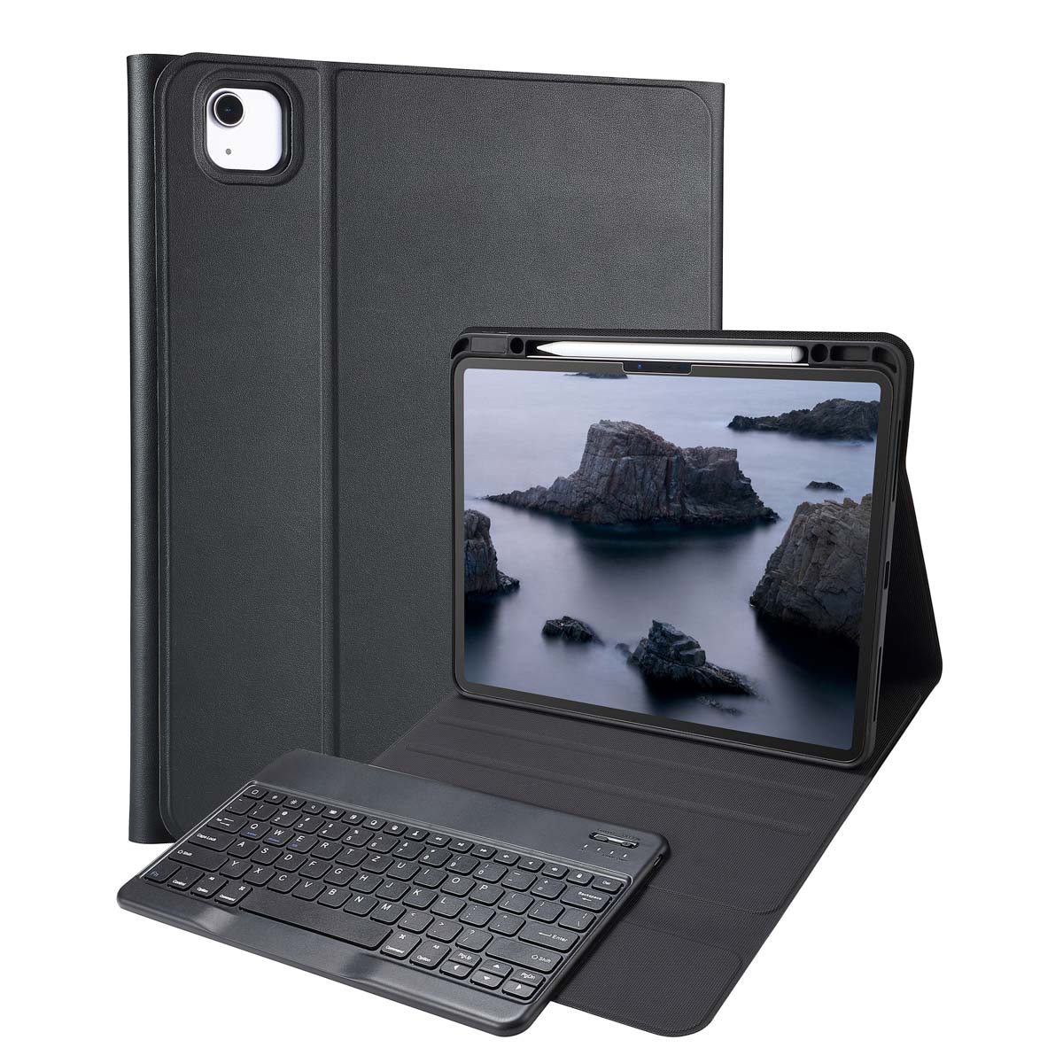 Accezz QWERTZ Bluetooth Keyboard Bookcase iPad Air 13 inch (2025) M3 / (2024) M2 - Zwart - Afbeelding 10