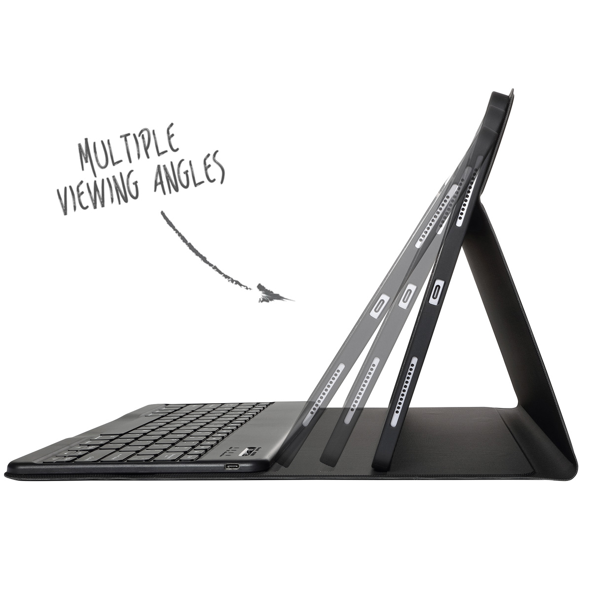 Accezz AZERTY Bluetooth Keyboard Bookcase iPad Air 13 inch (2025) M3 / (2024) M2 - Zwart - Afbeelding 4