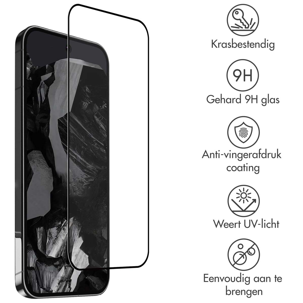 Accezz Gehard Glas Full Cover Screenprotector Google Pixel 9 Pro XL / 10 Pro XL - Afbeelding 4
