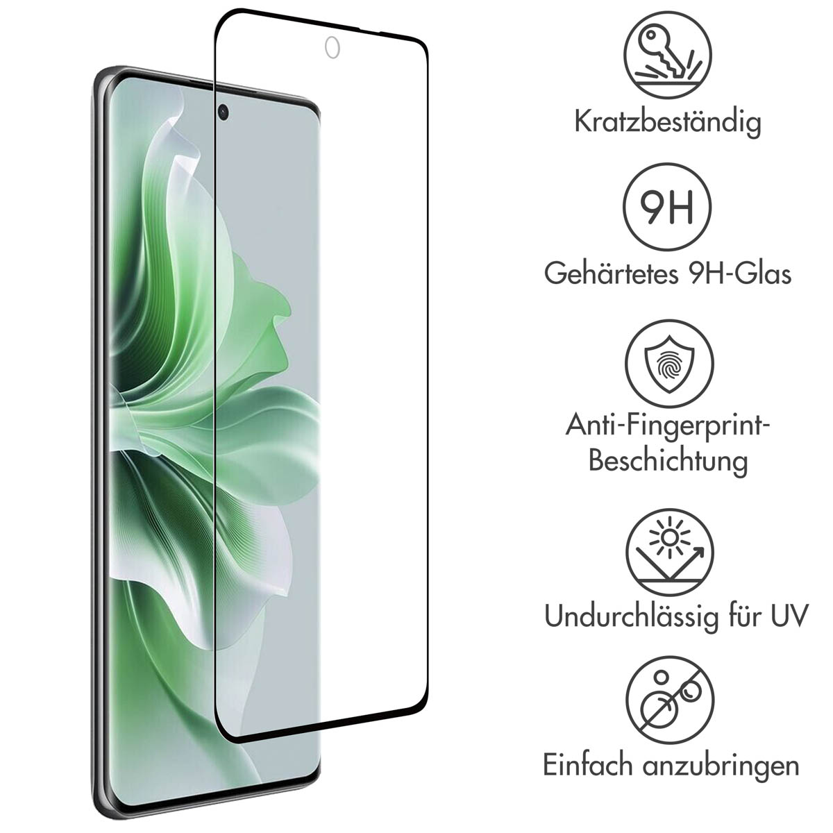 Accezz Gehard Glas Full Cover Screenprotector Oppo Reno 11 - Afbeelding 6