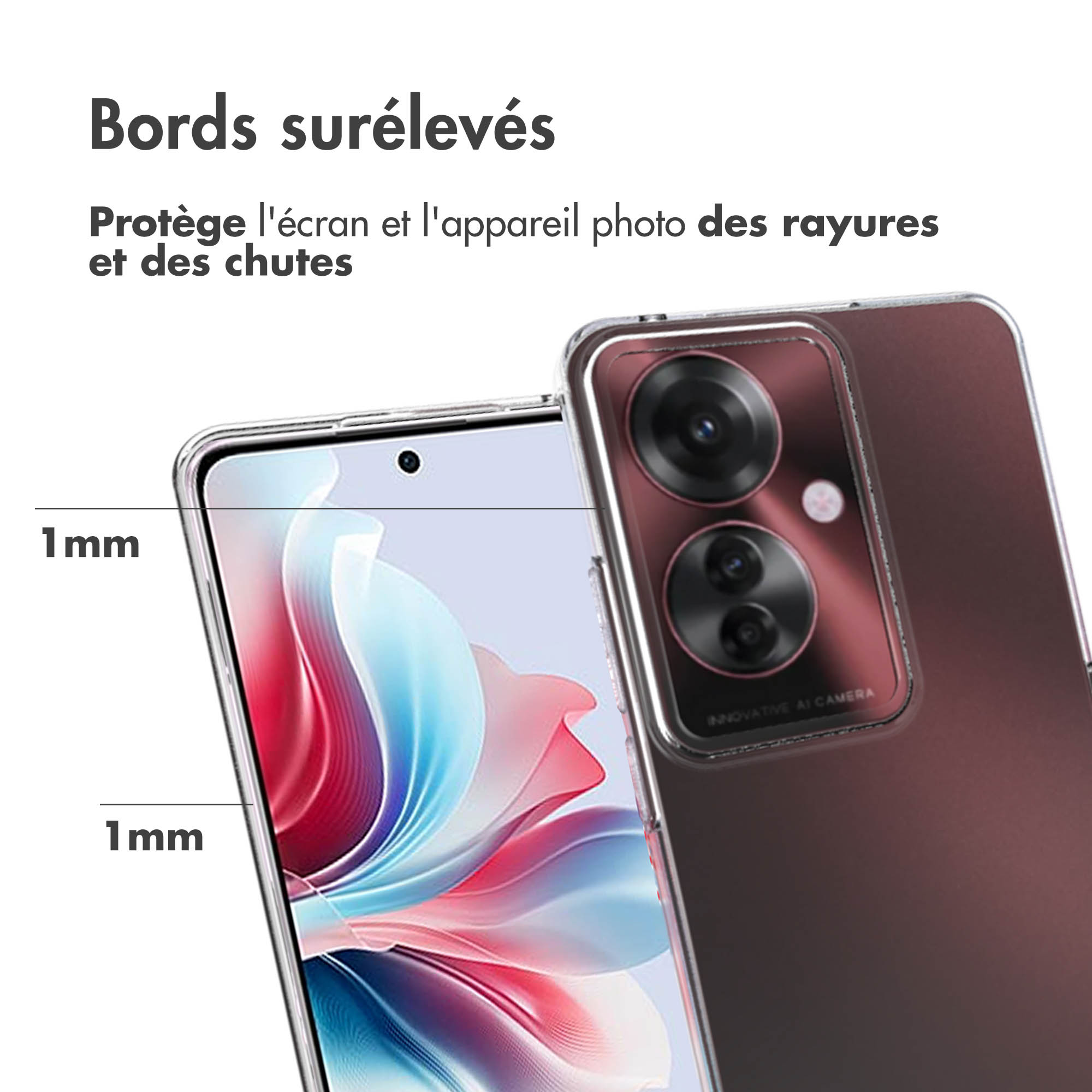 Accezz Clear Backcover Oppo Reno 11 F - Transparant - Afbeelding 8