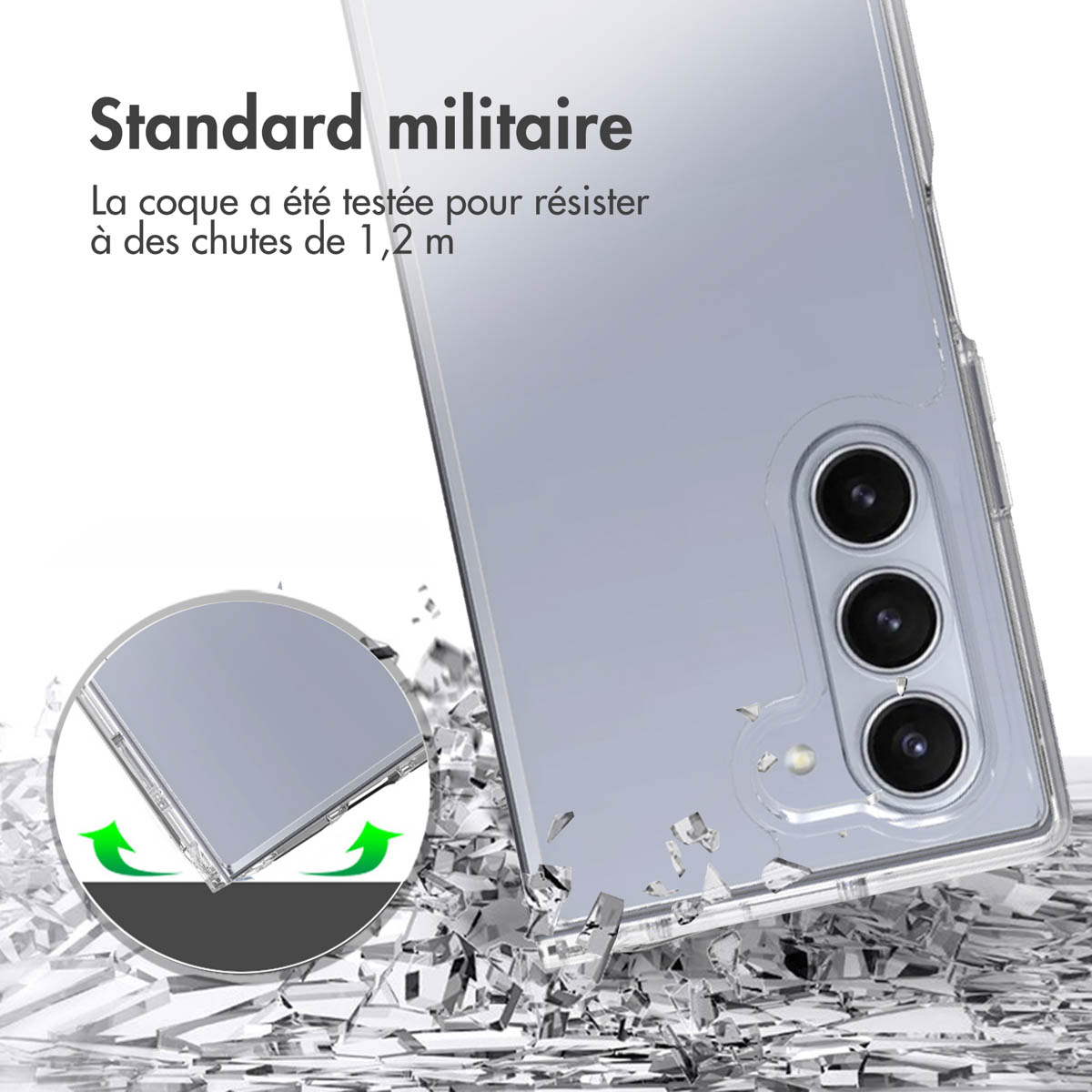 Accezz Xtreme Impact Backcover Samsung Galaxy Z Fold 6 - Transparant - Afbeelding 4