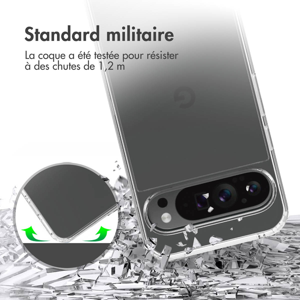 Accezz Xtreme Impact Backcover Google Pixel 9 Pro XL - Transparant - Afbeelding 5