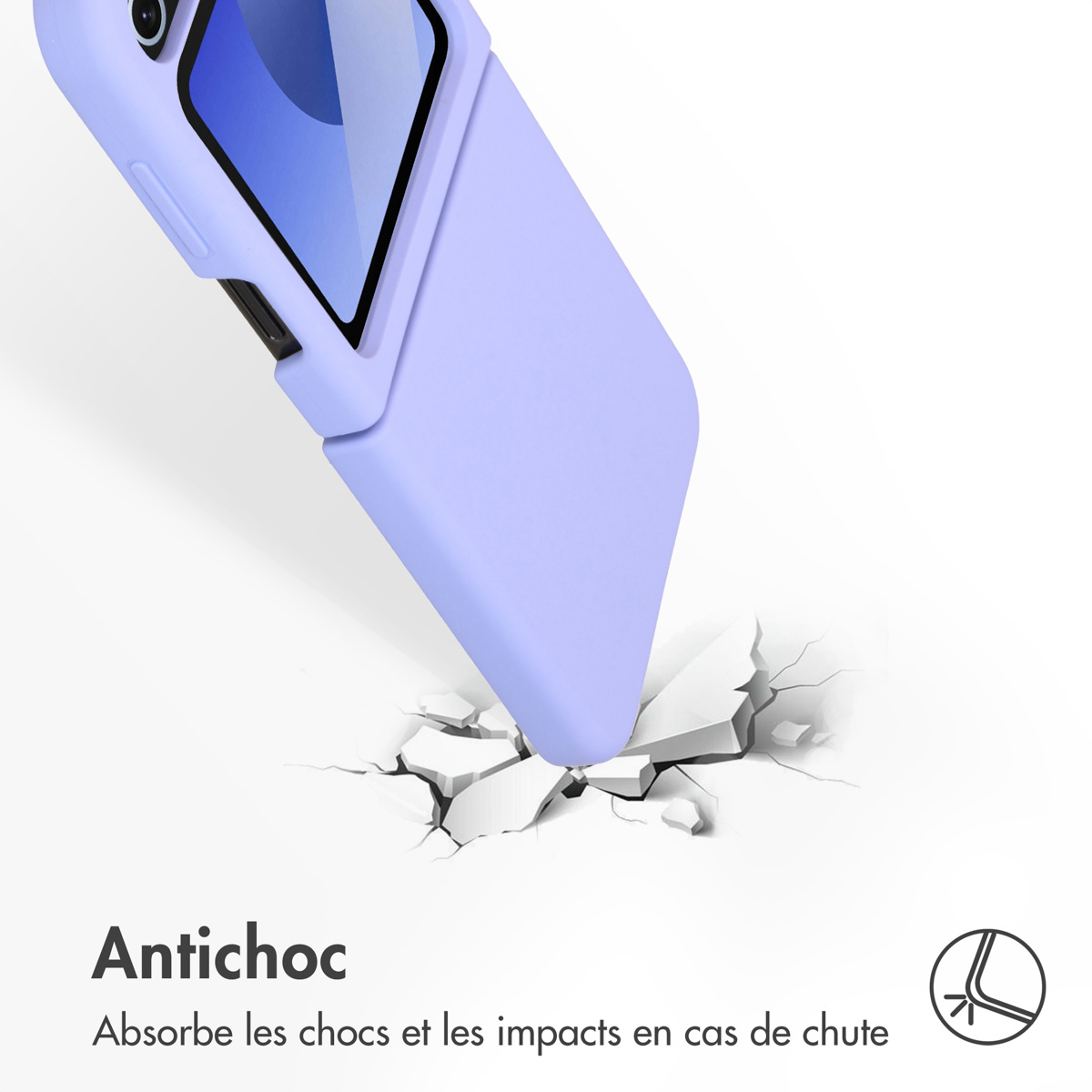 Accezz Liquid Silicone Backcover Samsung Galaxy Z Flip 6 - Paars - Afbeelding 10