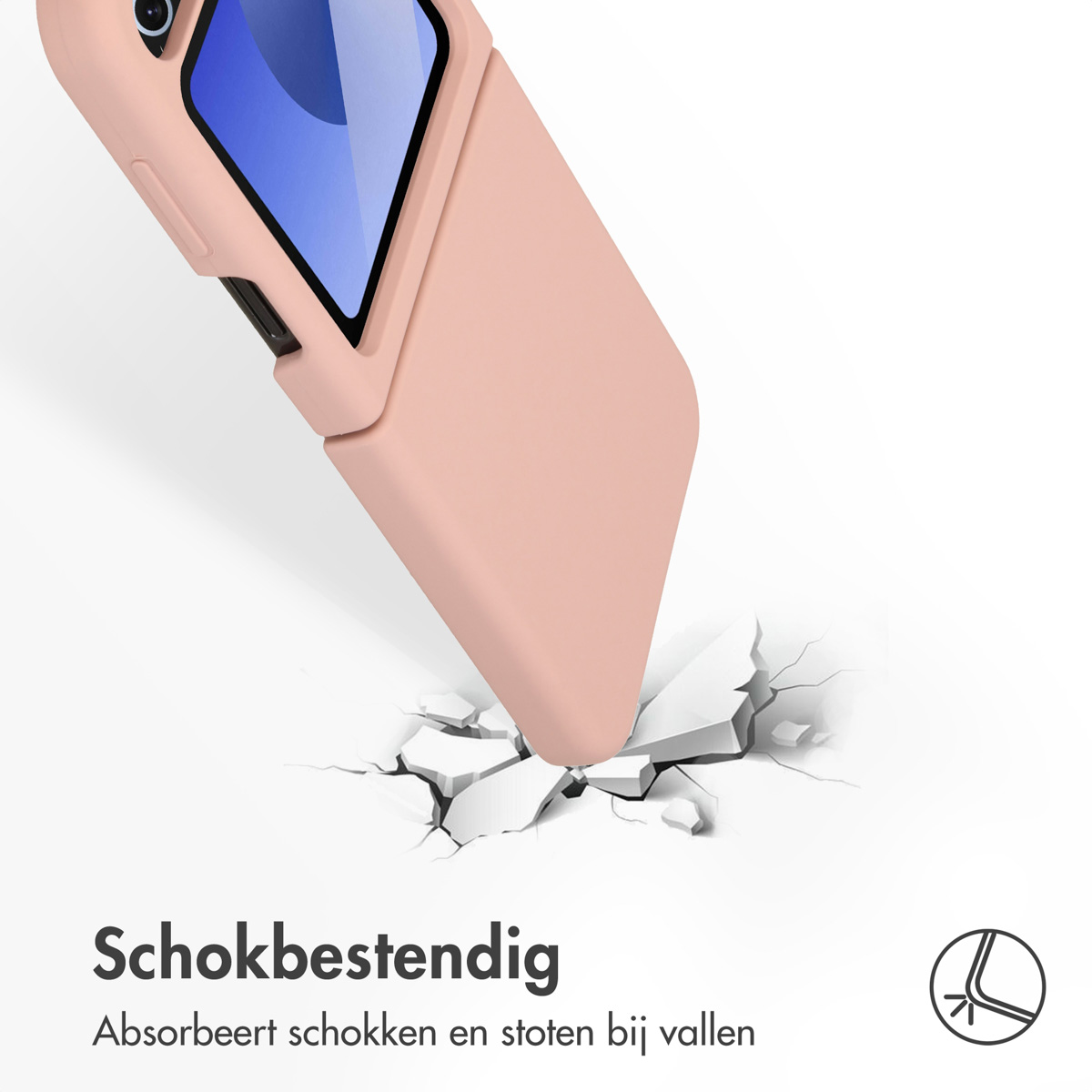 Accezz Liquid Silicone Backcover Samsung Galaxy Z Flip 6 - Roze - Afbeelding 10