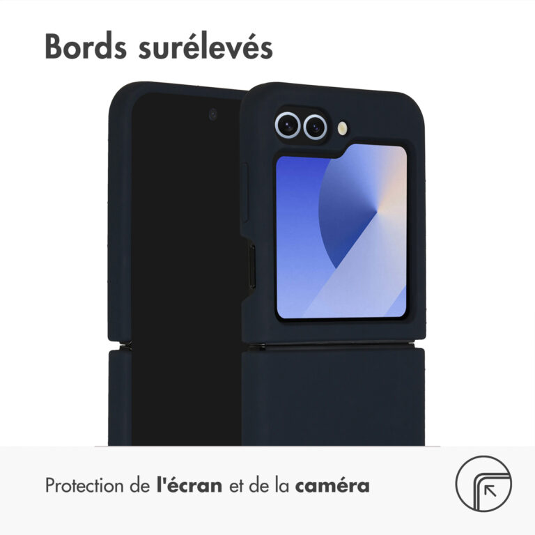 Accezz Liquid Silicone Backcover Samsung Galaxy Z Flip 6 - Donkerblauw - Afbeelding 5