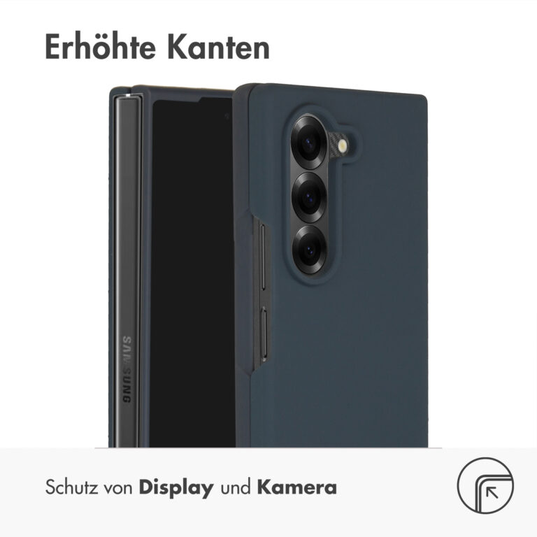 Accezz Liquid Silicone Backcover Samsung Galaxy Z Fold 6 - Donkerblauw - Afbeelding 8