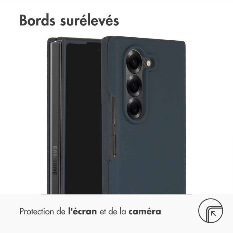 Accezz Liquid Silicone Backcover Samsung Galaxy Z Fold 6 - Donkerblauw - Afbeelding 5