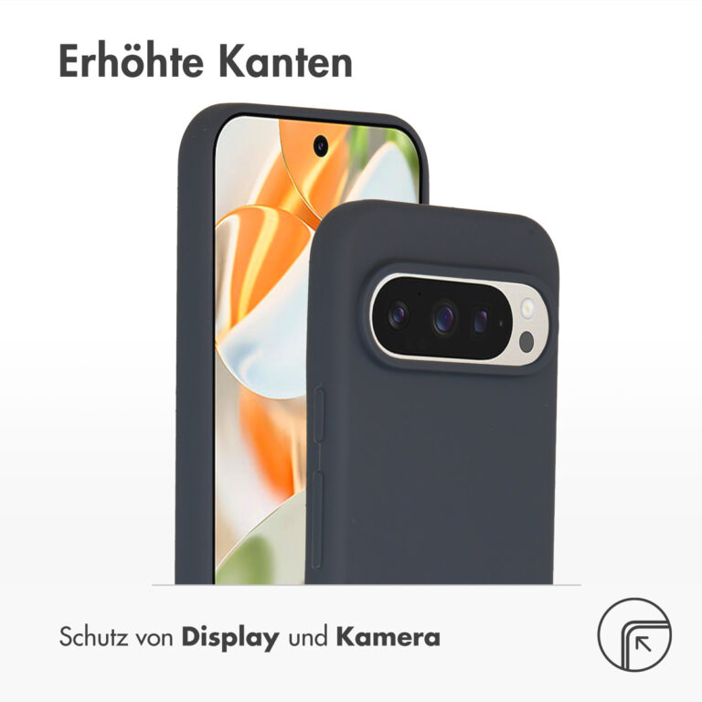 Accezz Liquid Silicone Backcover Google Pixel 9 / 9 Pro - Donkerblauw - Afbeelding 8