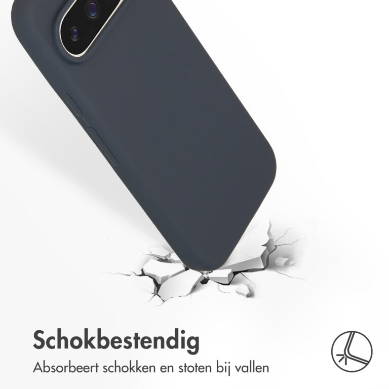 Accezz Liquid Silicone Backcover Google Pixel 9 / 9 Pro - Donkerblauw - Afbeelding 3