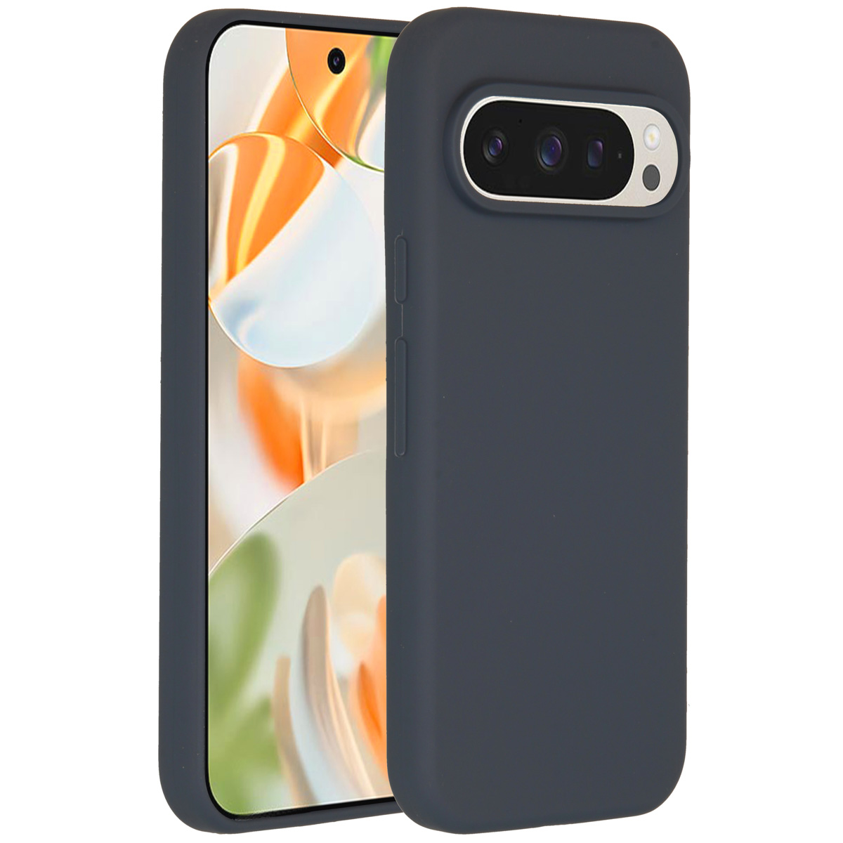 Accezz Liquid Silicone Backcover Google Pixel 9 / 9 Pro – Donkerblauw