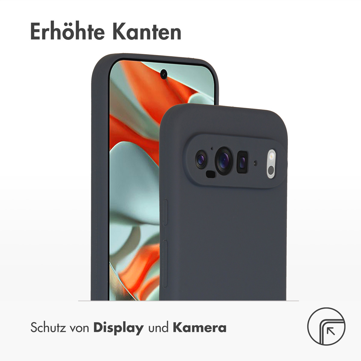 Accezz Liquid Silicone Backcover Google Pixel 9 Pro XL - Donkerblauw - Afbeelding 7