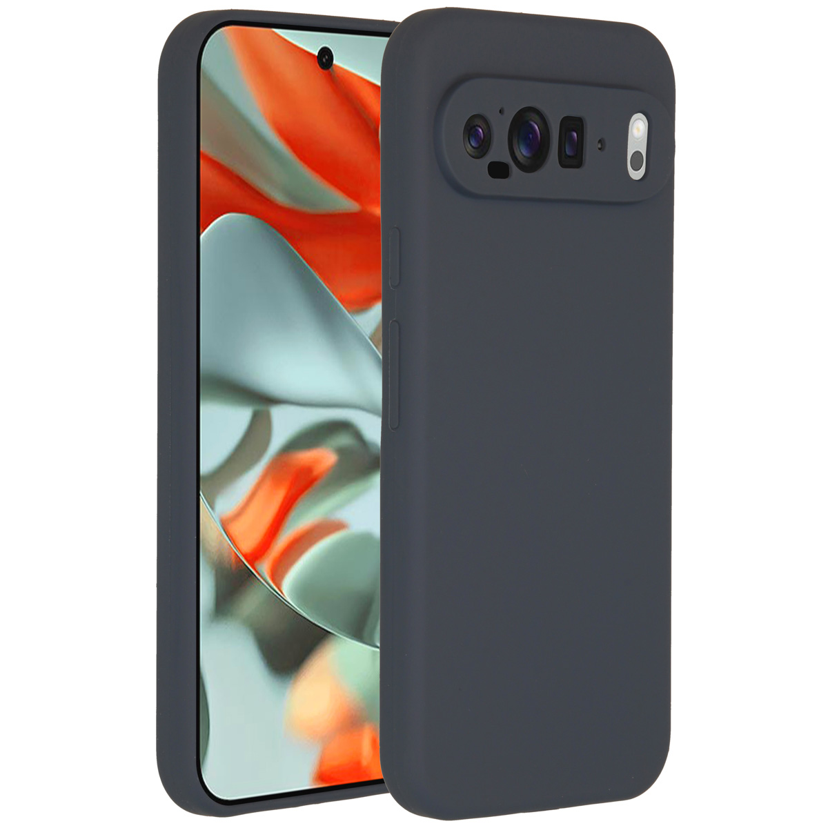 Accezz Liquid Silicone Backcover Google Pixel 9 Pro XL – Donkerblauw