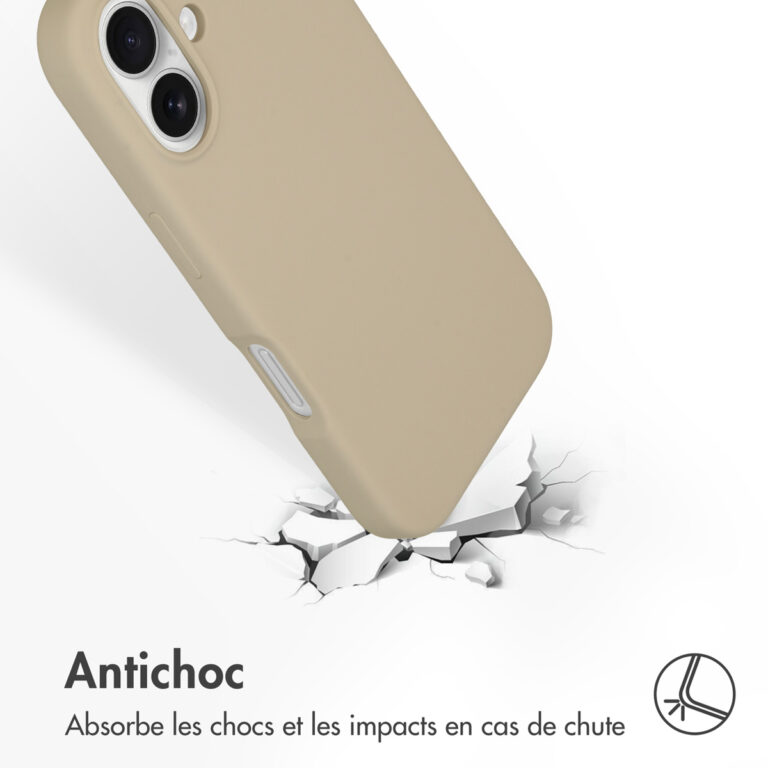 Accezz Liquid Silicone Backcover met MagSafe Apple iPhone 16 - Stone - Afbeelding 8