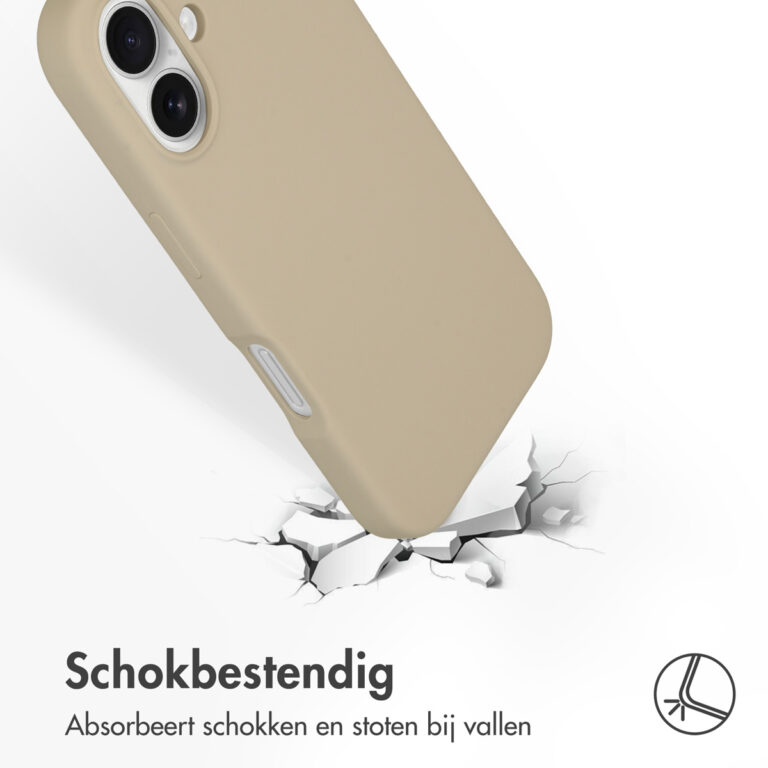 Accezz Liquid Silicone Backcover met MagSafe Apple iPhone 16 - Stone - Afbeelding 6