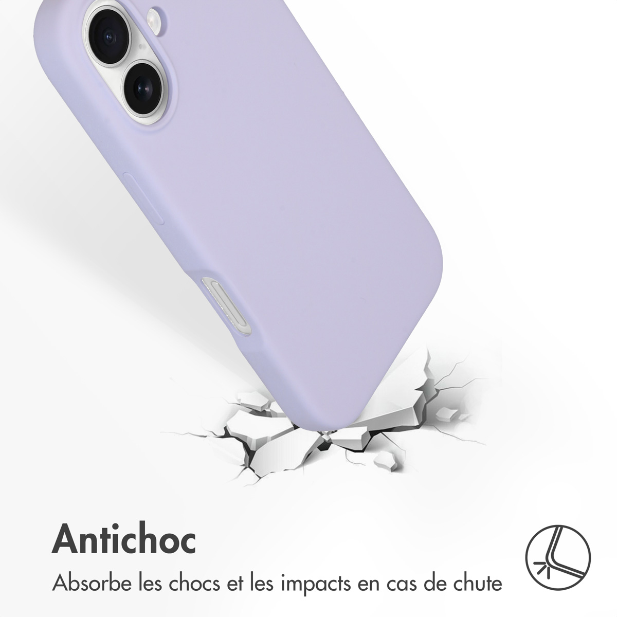 Accezz Liquid Silicone Backcover met MagSafe Apple iPhone 16 - Paars - Afbeelding 6