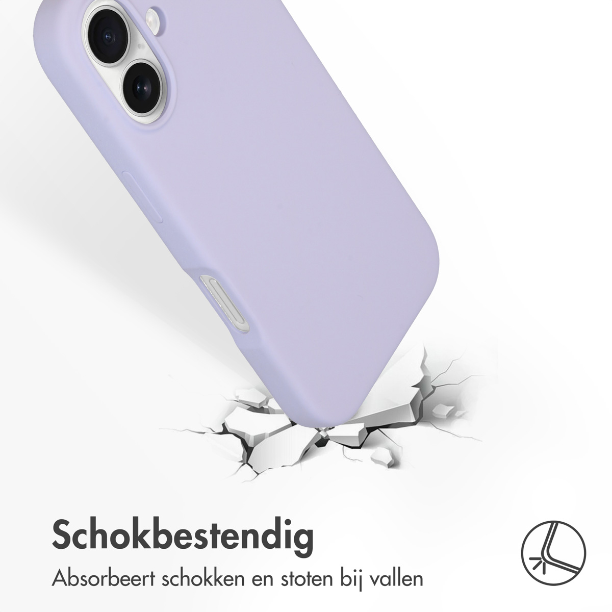 Accezz Liquid Silicone Backcover met MagSafe Apple iPhone 16 - Paars - Afbeelding 3