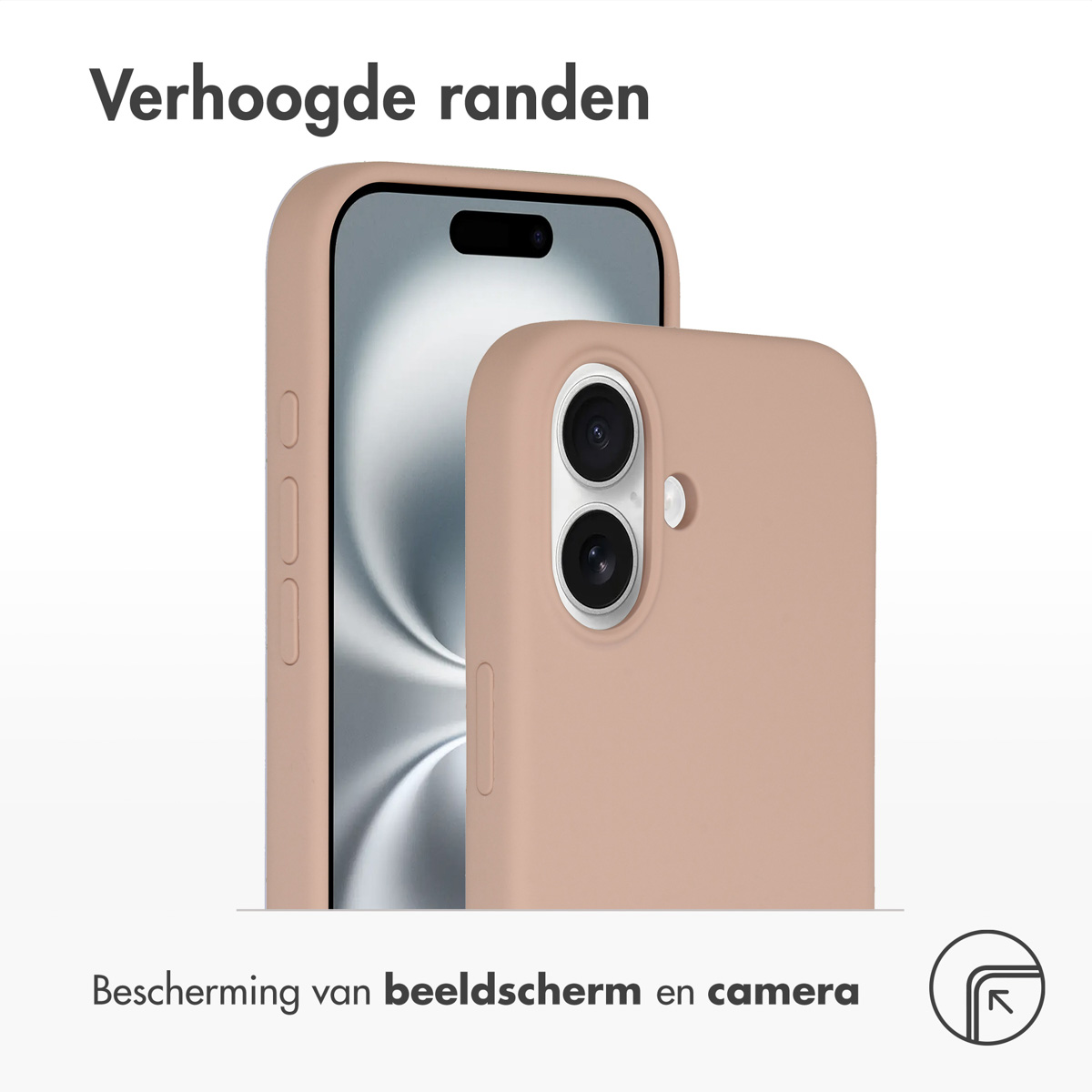 Accezz Liquid Silicone Backcover met MagSafe Apple iPhone 16 - Roze - Afbeelding 2