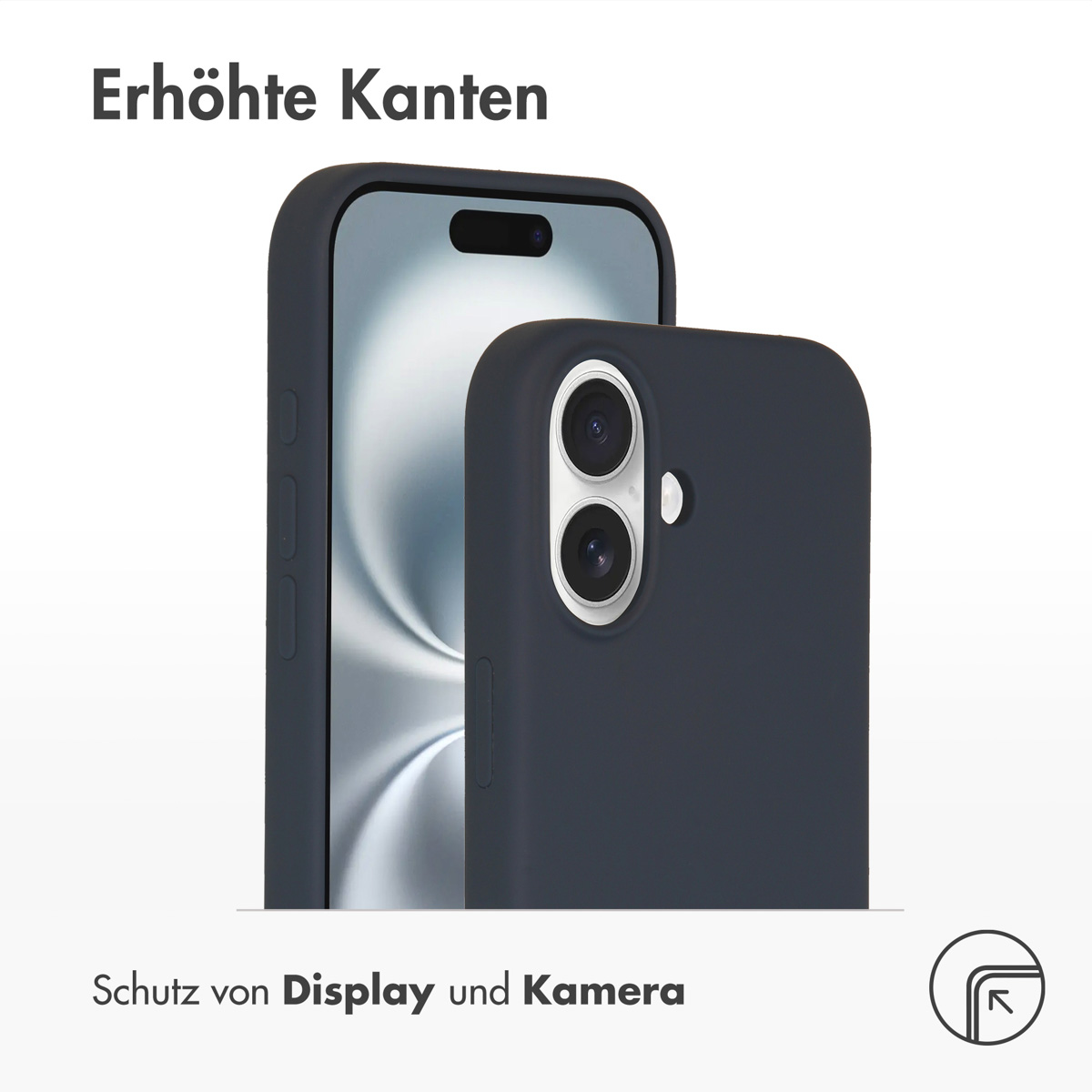 Accezz Liquid Silicone Backcover met MagSafe Apple iPhone 16 - Donkerblauw - Afbeelding 9