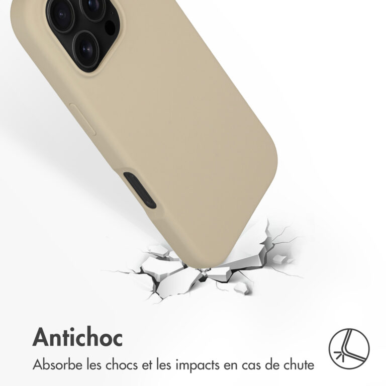 Accezz Liquid Silicone Backcover met MagSafe Apple iPhone 16 Pro - Stone - Afbeelding 8